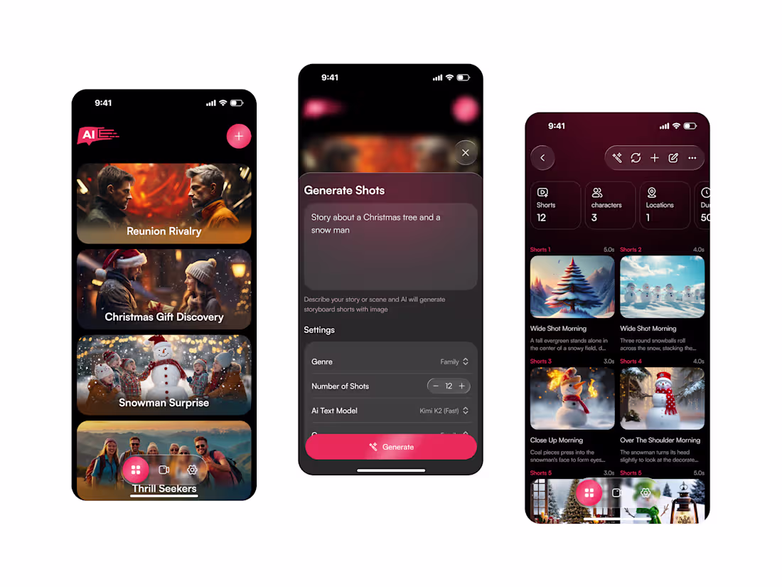 Cover image for Redesign: AI Storyboarding App UI