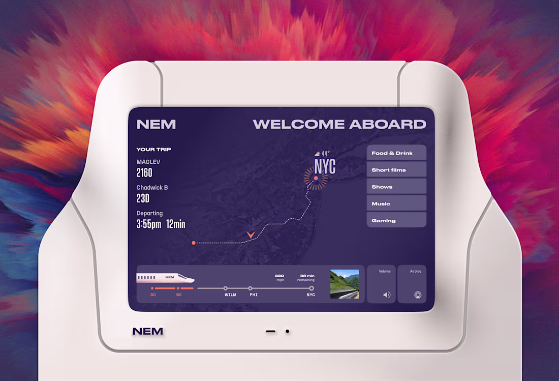 Cover image for Northeast Maglev in-train infotainment