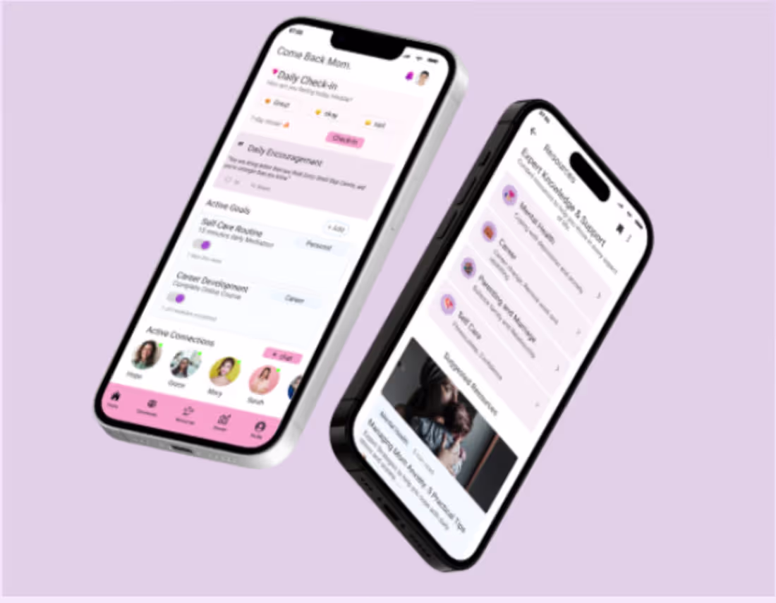 Cover image for COME BACK MOM APP.
Every mom