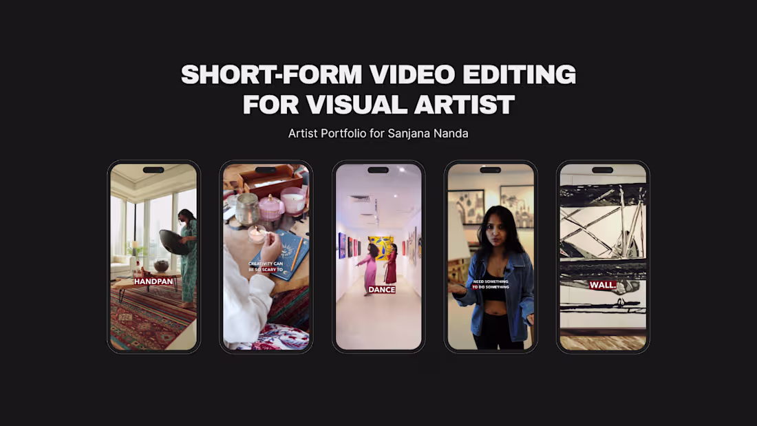 Cover image for Short-Form Video Editing Series for By Sanjana
