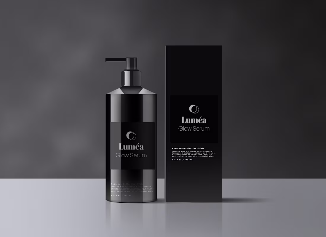Cover image for Concept drop 💫 — Luméa Glow Serum A fictional luxury skinca...