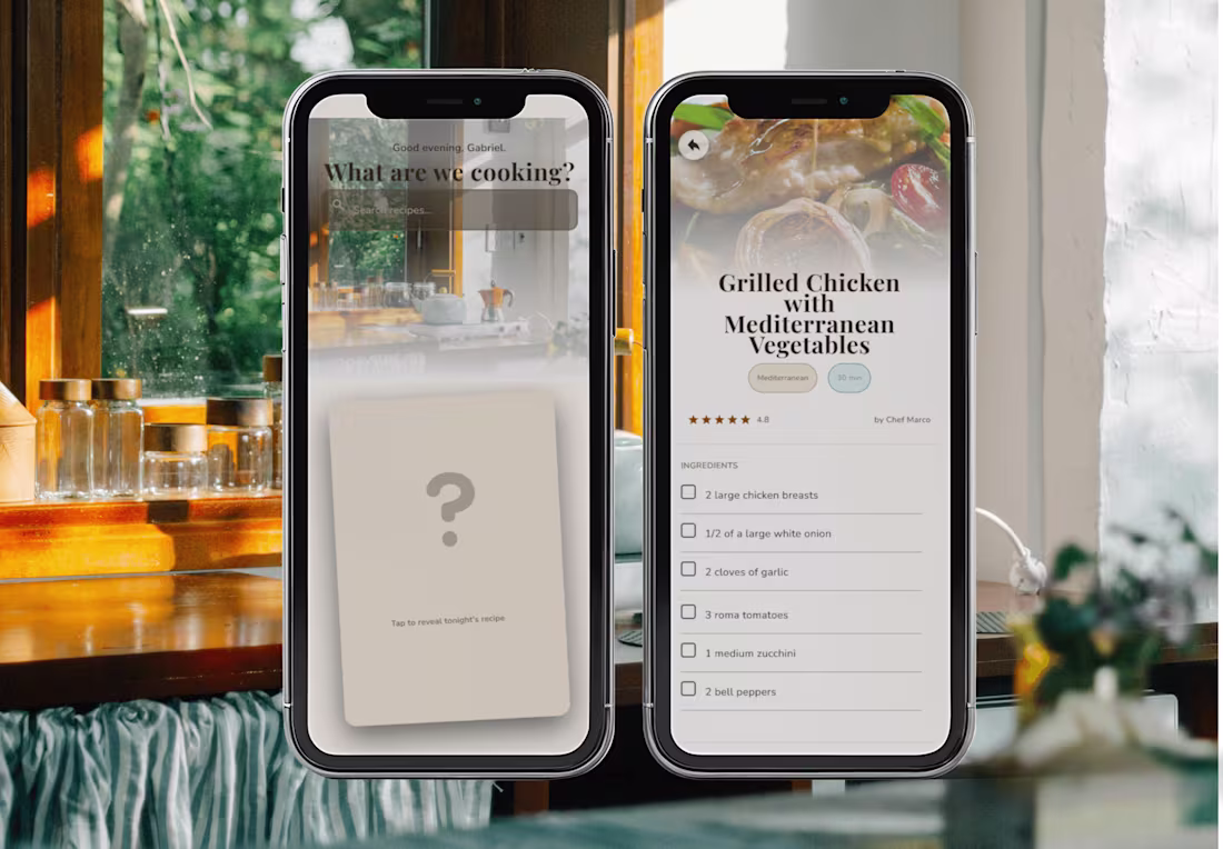 Cover image for A roulette recipe app concept.