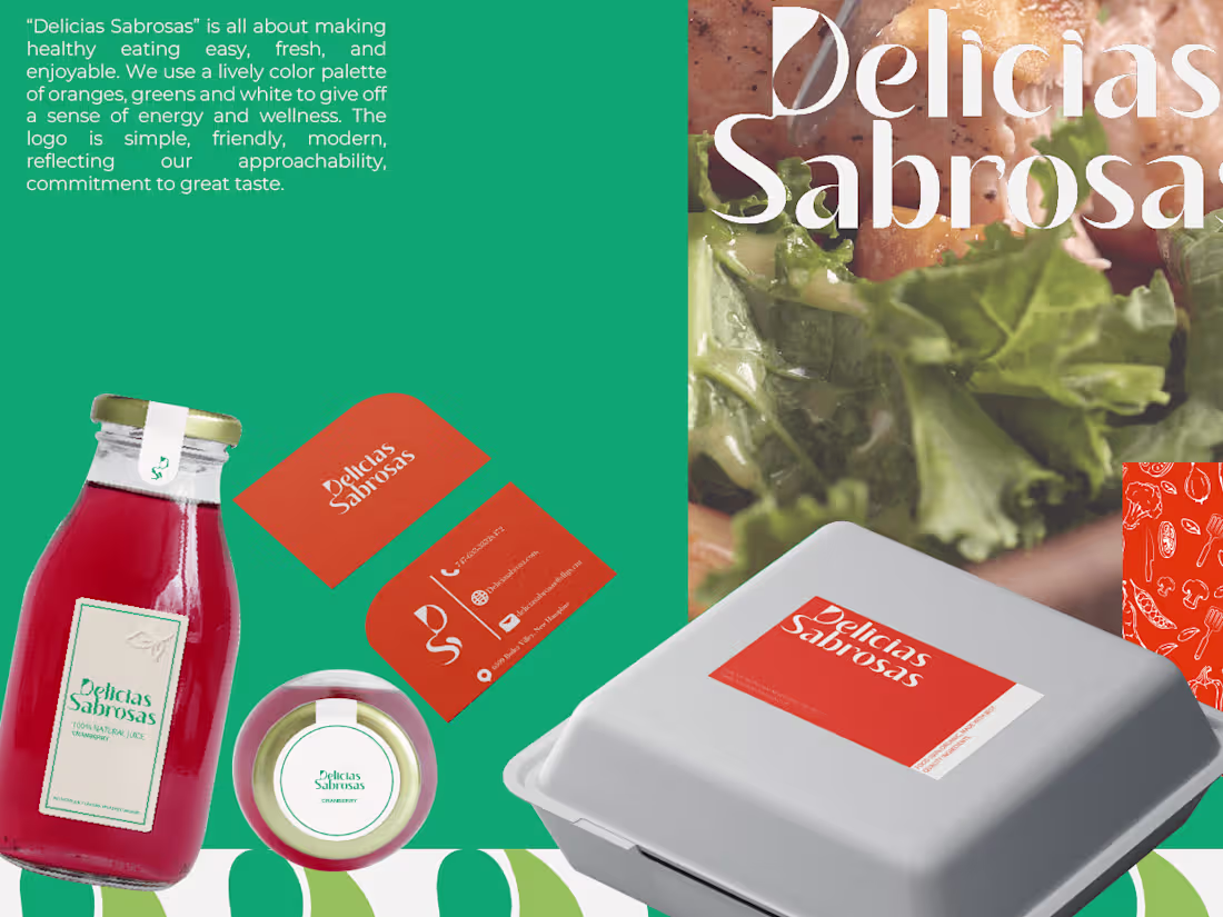 Cover image for Delicias Sabrosas branding