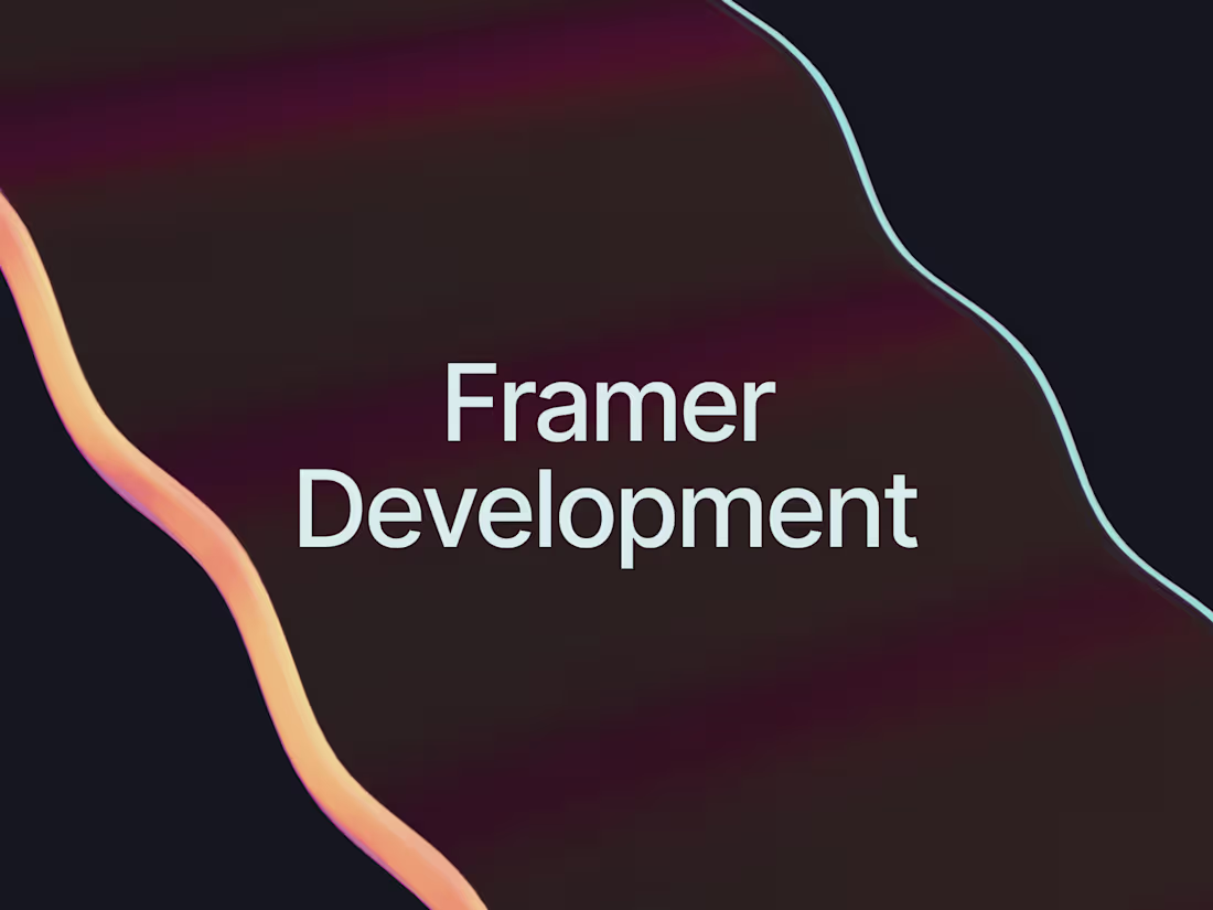 Cover image for Web Design and Framer Development