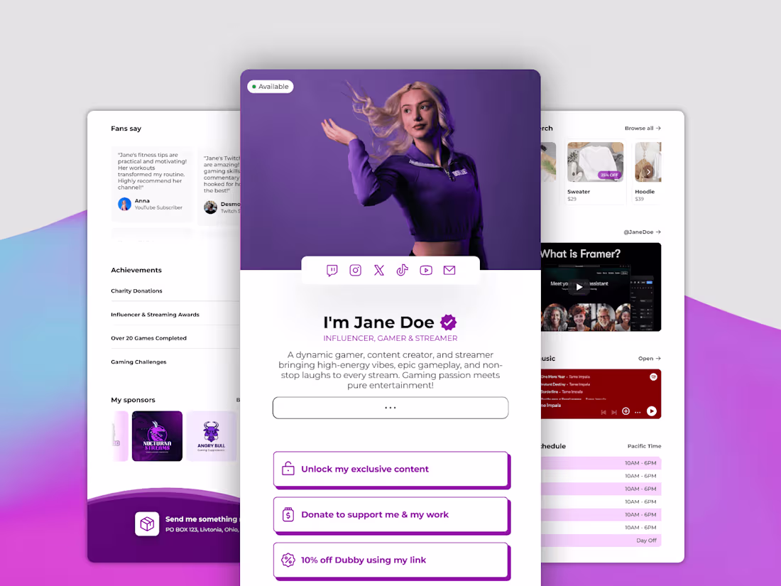 Cover image for Linksta - Bio Link Website Framer Template