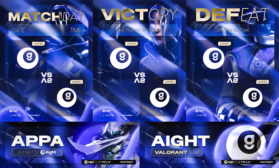 Cover image for // Valorant Matchday Graphics I made for AightEU a couple mo...