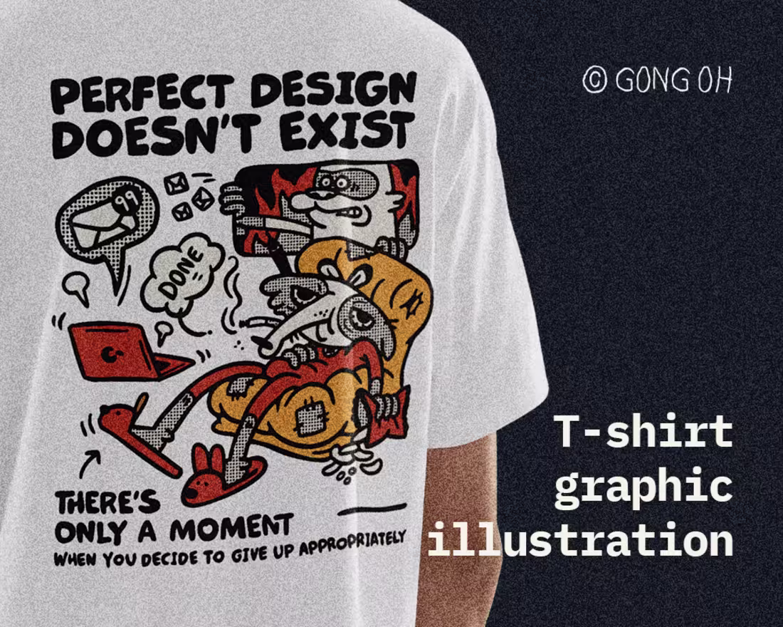 Cover image for T-shirt graphic illustration