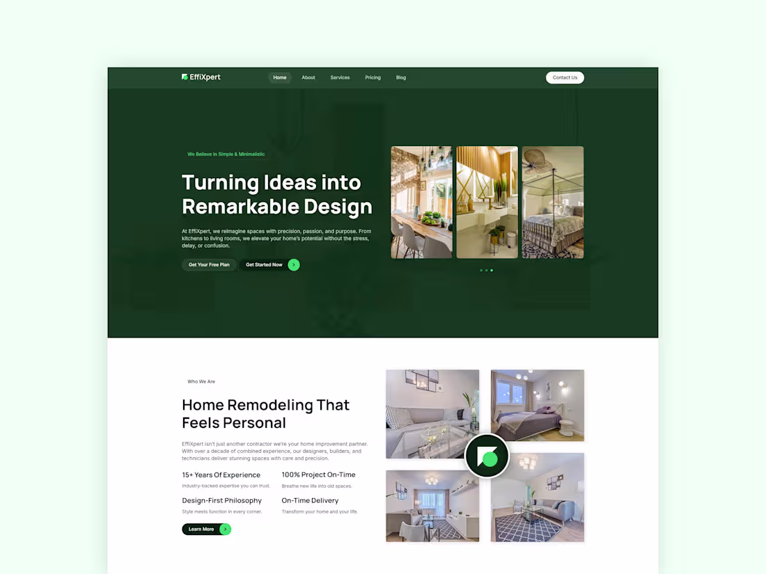 Cover image for Home Remodelling Framer Template