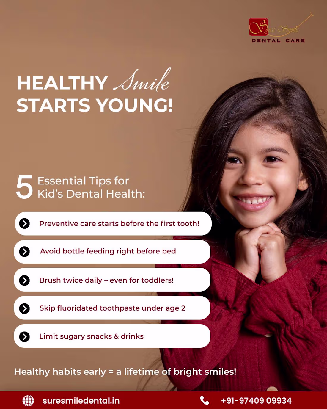 Cover image for Essential tips for kid's dental health