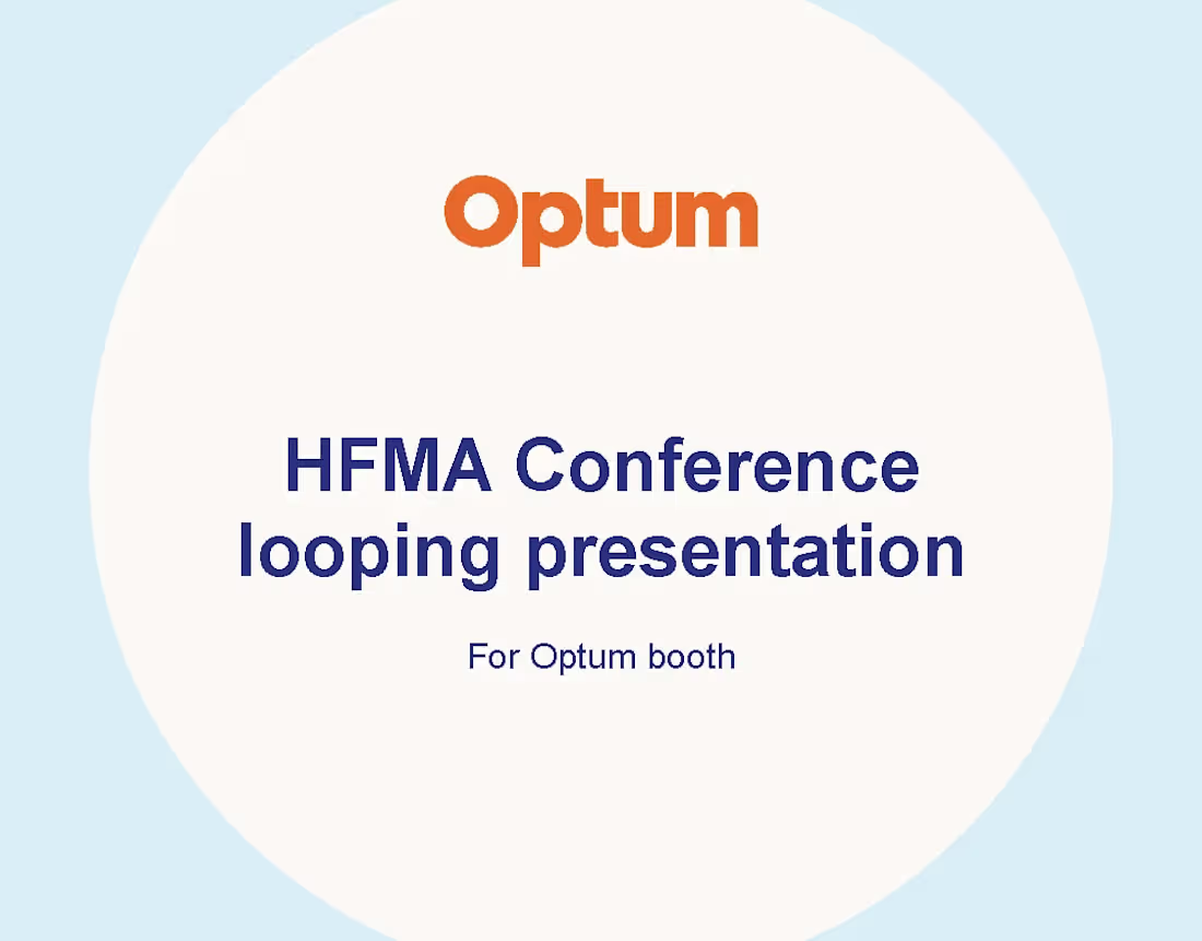 Cover image for Looping presentation for HFMA Conference, 2023 :: Behance
