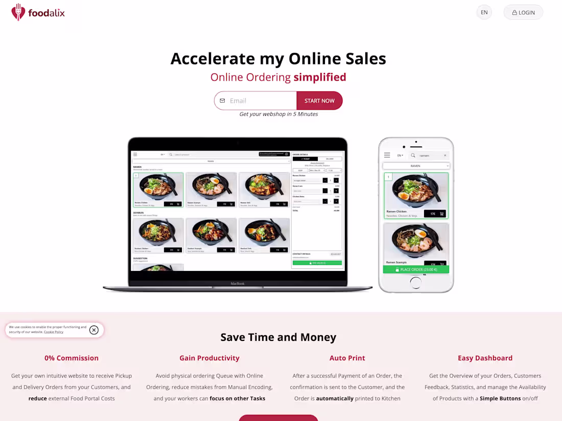 Cover image for foodalix | Accelerate my Online Sales | Online Ordering Simplif…