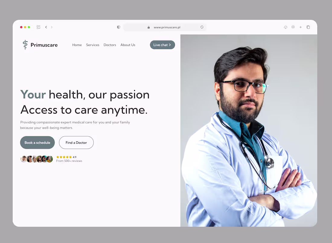 Cover image for Healthcare Landing Page