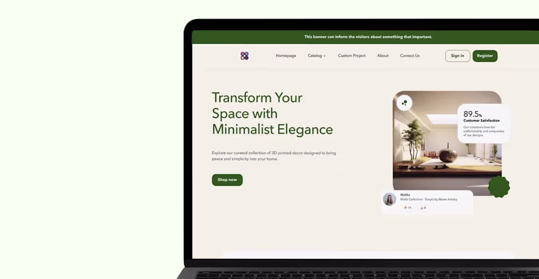 Cover image for Building a Calm, Modern Storefront for a 3D Home Decor Brand