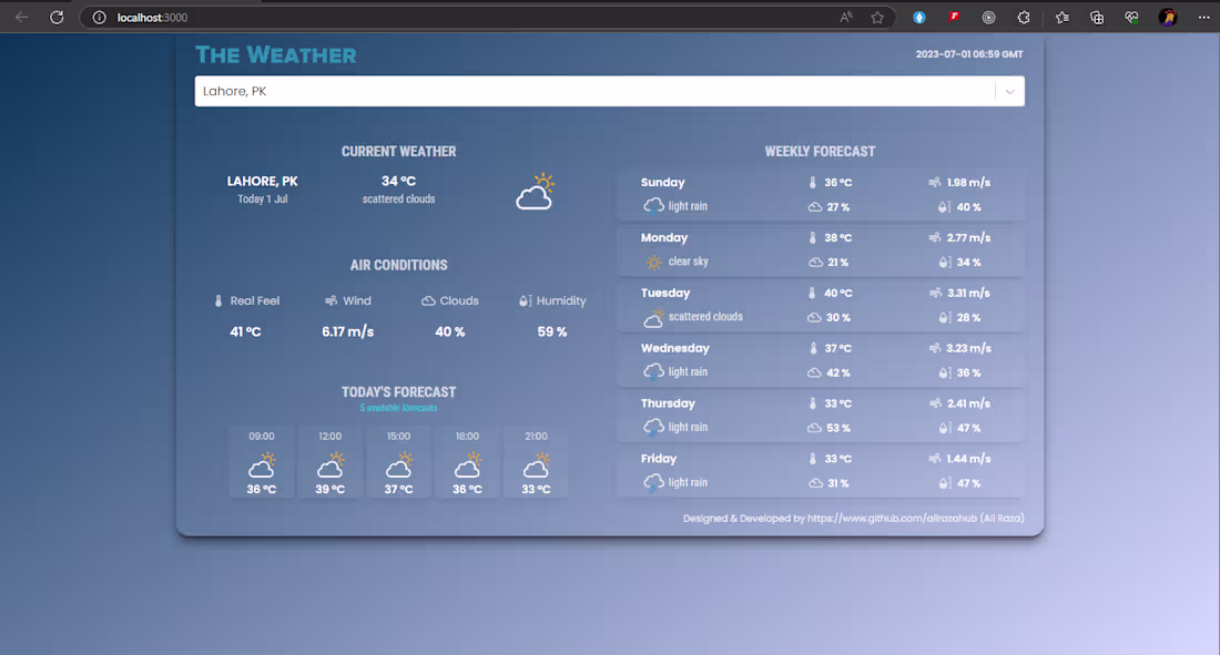 Cover image for Weather App