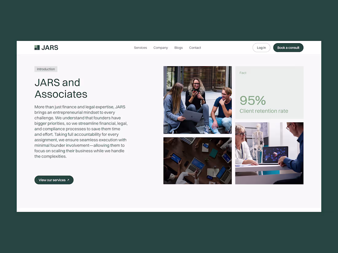 Cover image for Branding and Website design for JARS