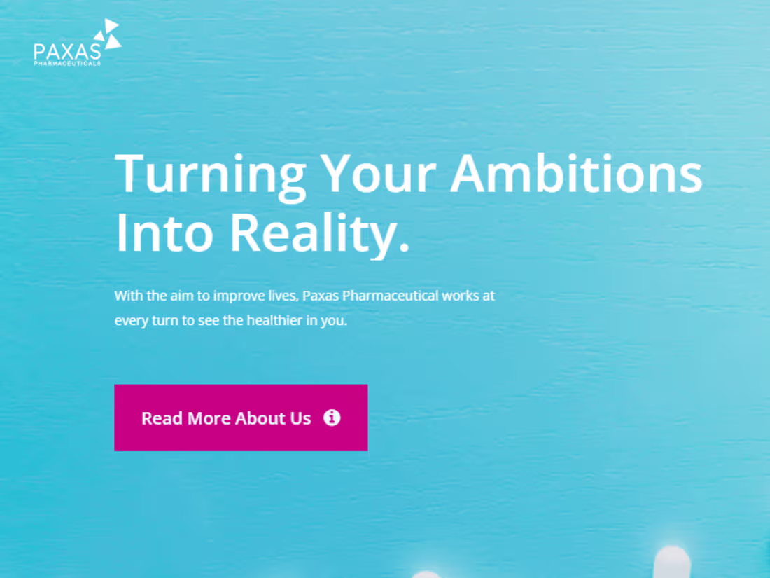 Cover image for Paxas Pharmaceuticals LLC - We believe in Evolving