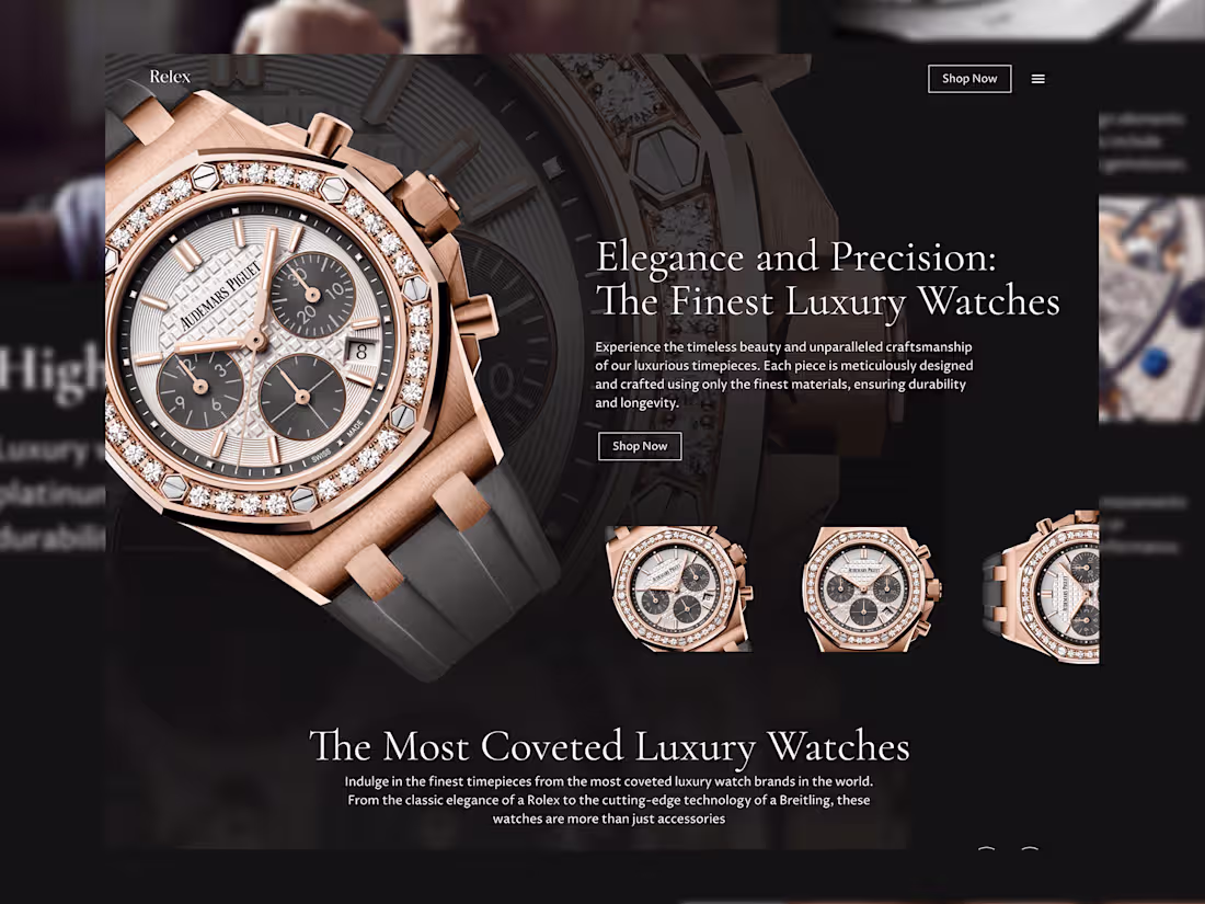 Cover image for Luxury Watch Dealer Website Design