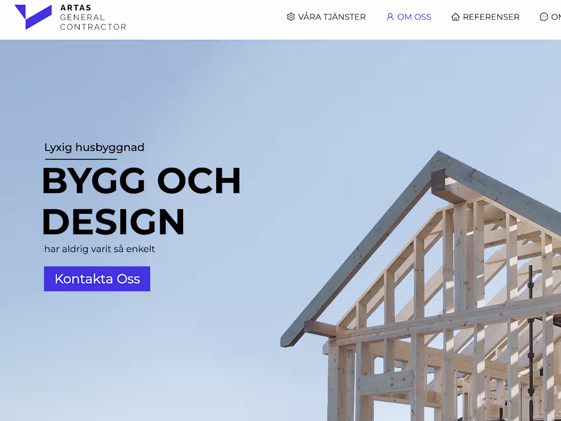 Cover image for Next.js Website Artas Bygg AB