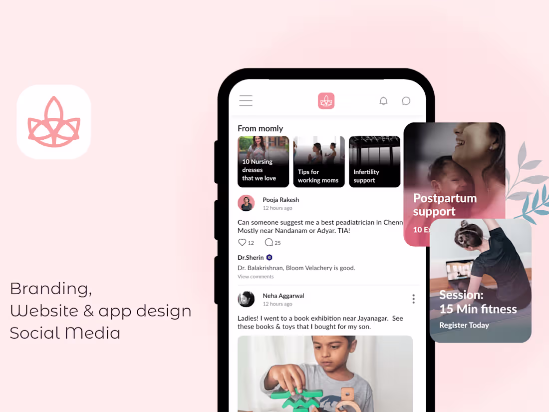 Cover image for The Momly app 