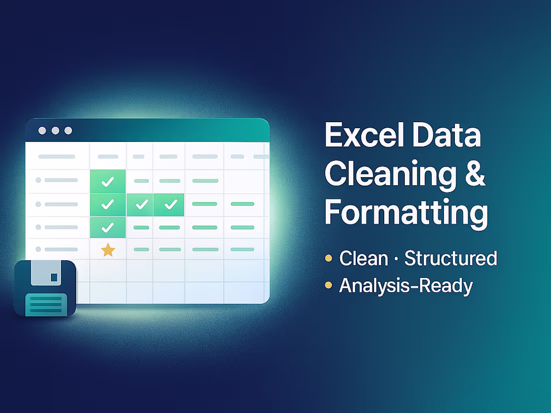 Cover image for Professional Excel Data Cleaning & Formatting