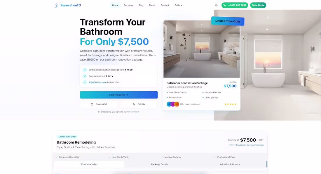 Cover image for RenovationTo Website Design and Development