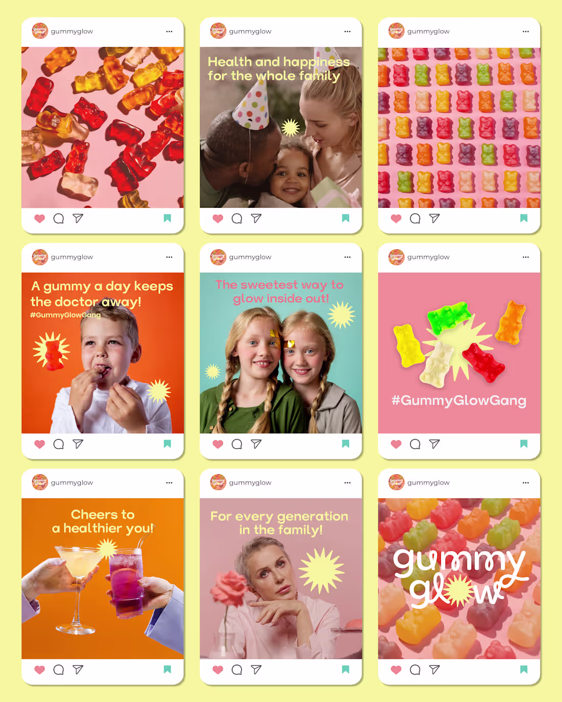 Cover image for Gummy Glow Social Media Template 💥