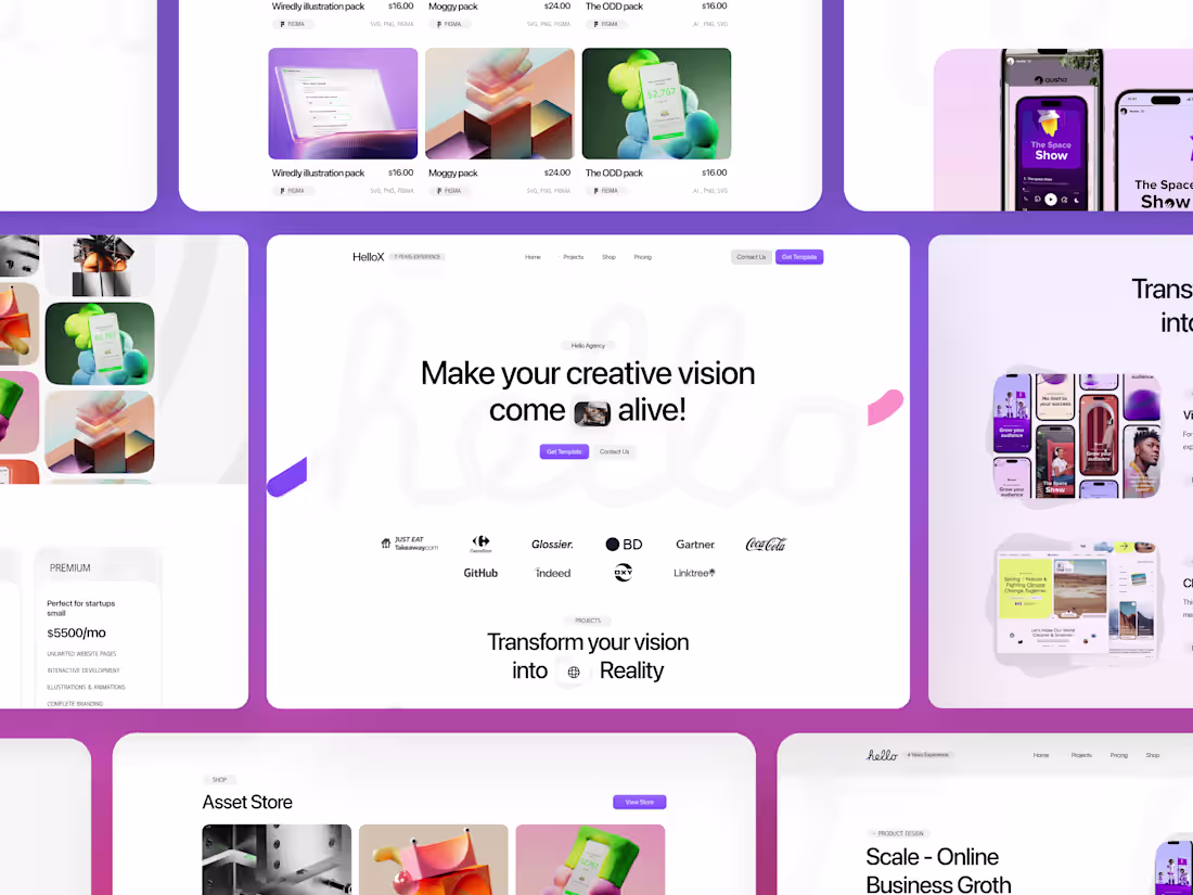 Cover image for HelloX — Free Framer Design Agency Template