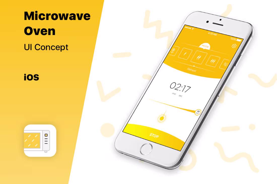 Cover image for Microwave oven UI concept