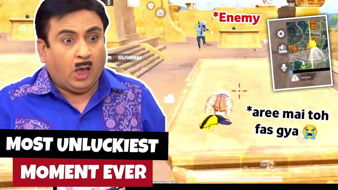 Cover image for MOST UNLUCKIEST MOMENT EVER IN BGMI 😂🔥| Try not to laugh - Yo…