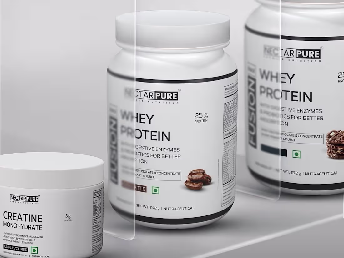 Cover image for Nectarpure – Premium Whey Protein Packaging Design