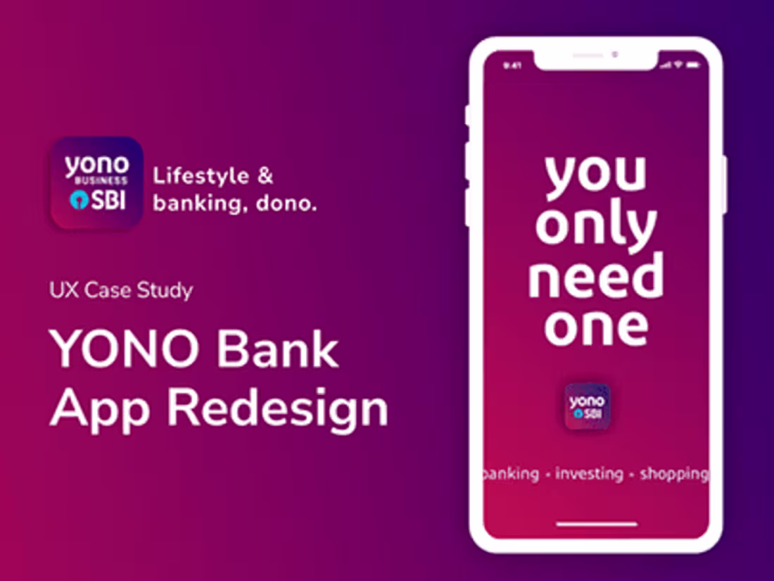 Cover image for SBI Yono App Redesign UX/UI Case Study
