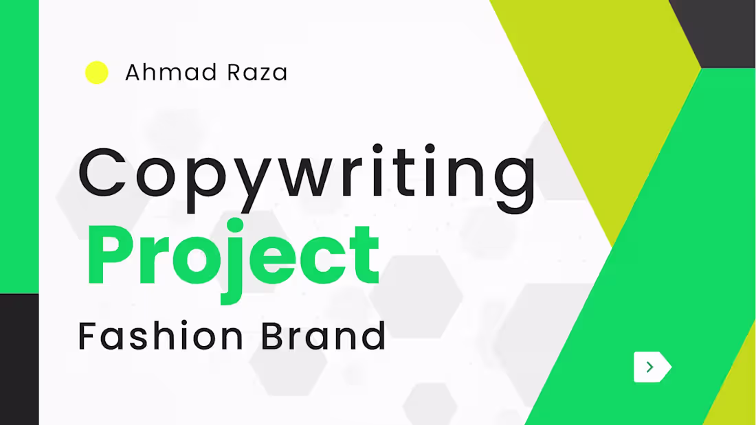 Cover image for Social Media Ad Copy for a Fashion Brand