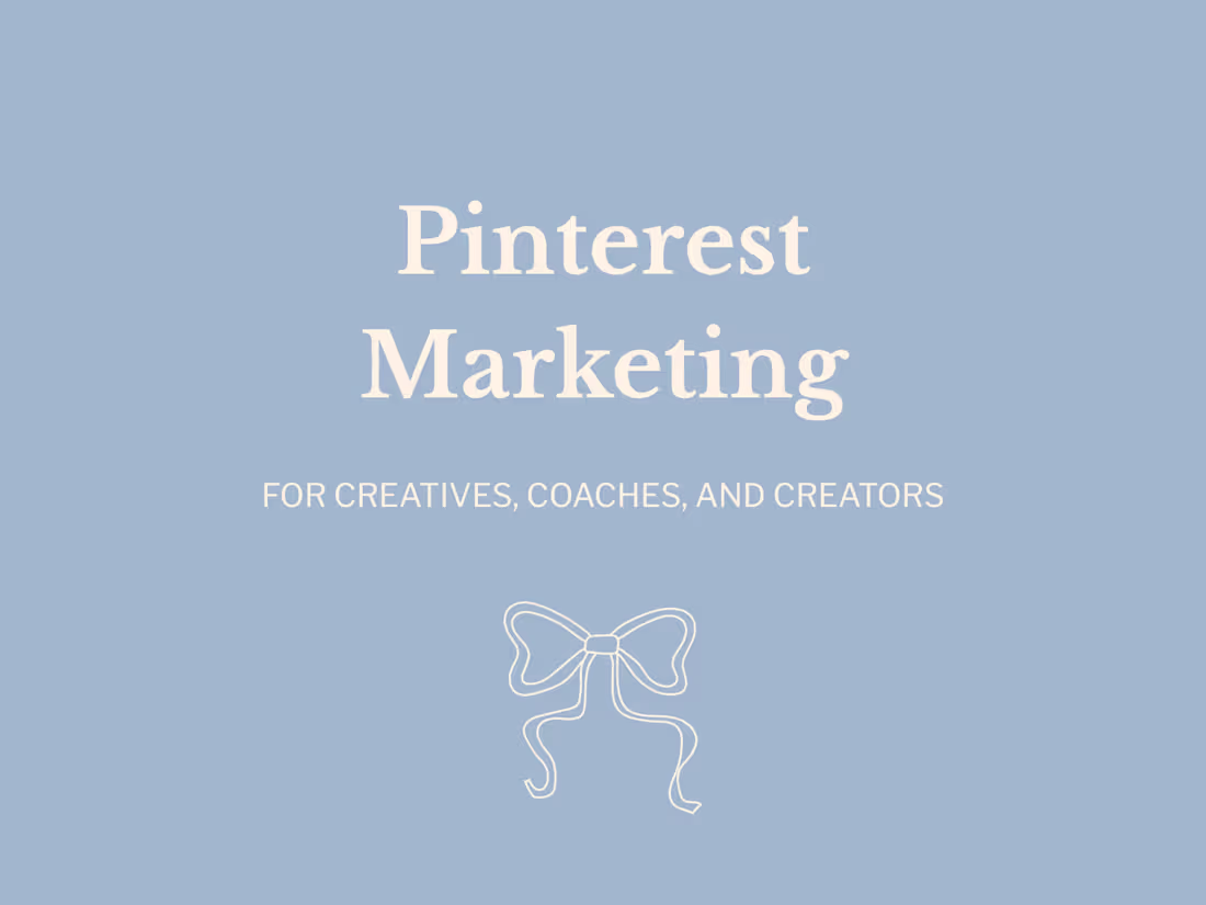 Cover image for Pinterest Marketing for Creatives and Entrepreneurs