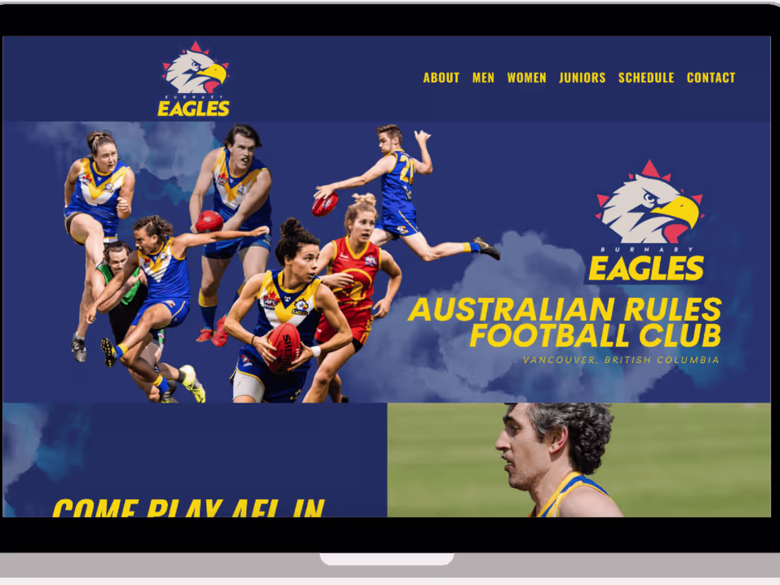 Cover image for Website Design for Local Sports Club