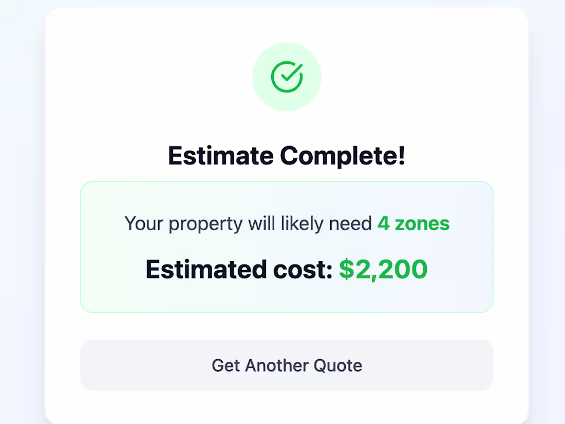 Cover image for AI-Powered Sprinkler Zone Estimation Widget