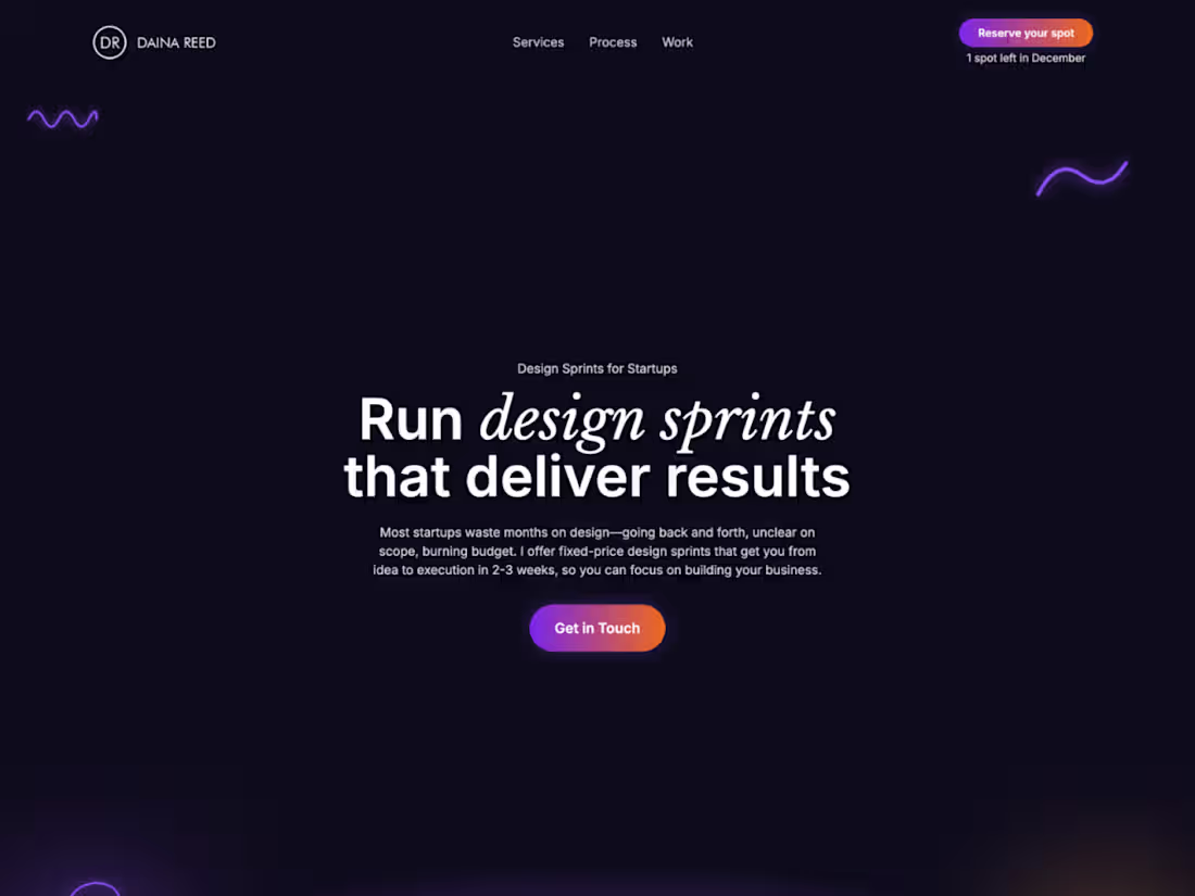Cover image for Design Sprint Service Website