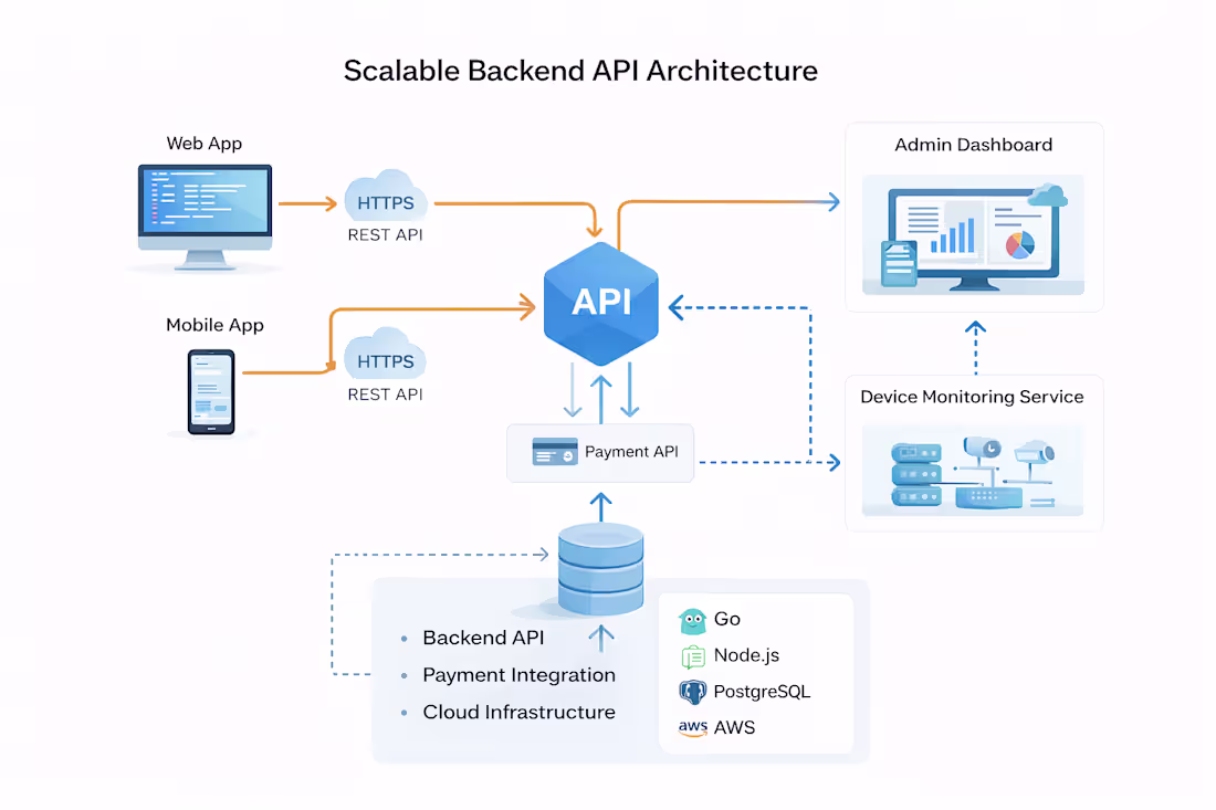 Cover image for Designed a scalable backend API