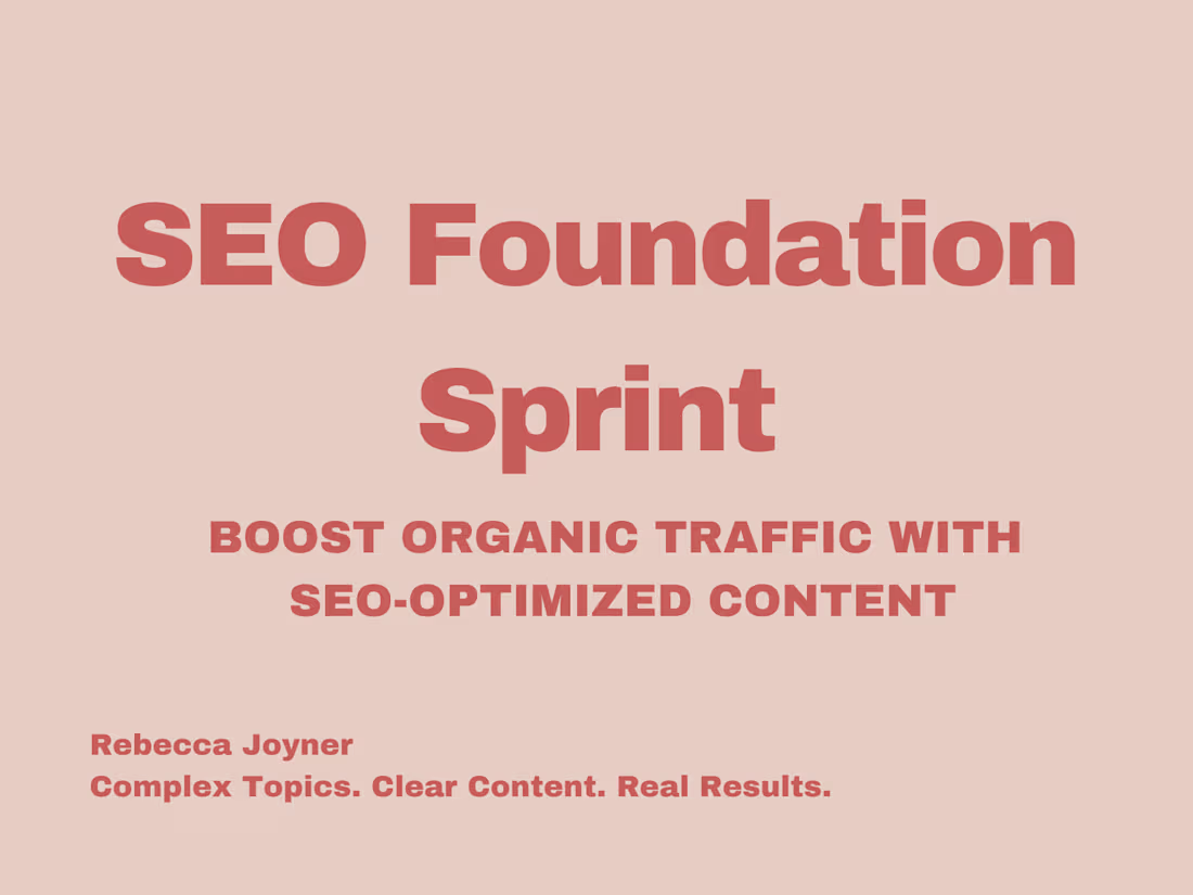 Cover image for Blog post series for organic growth