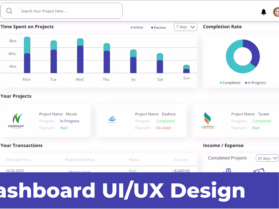 Cover image for Dashboard UI Design