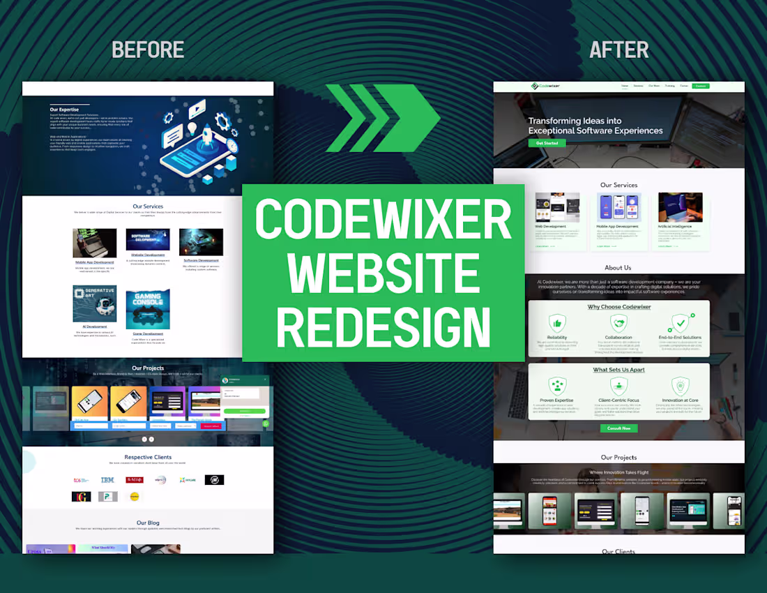 Cover image for Redesigned Website of a Service-based Company