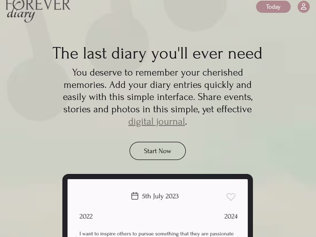 Cover image for Forever Diary