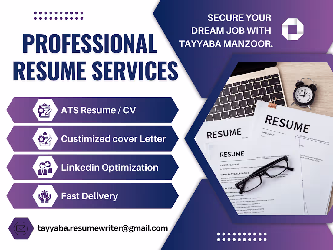 Cover image for Provide Professional CV, Resume, Cover letter, LinkedIn services
