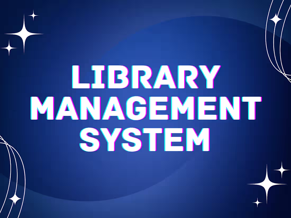 Cover image for Library Management Systeme