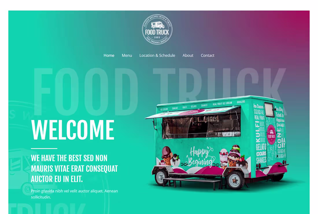 Cover image for Food truck / Food website
