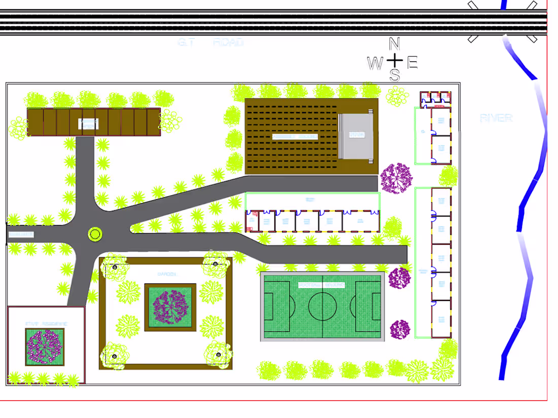 Cover image for Design of secondry school using autocad