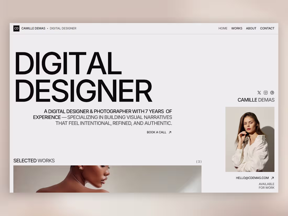 Cover image for Vanila | Refined Framer Portfolio Template