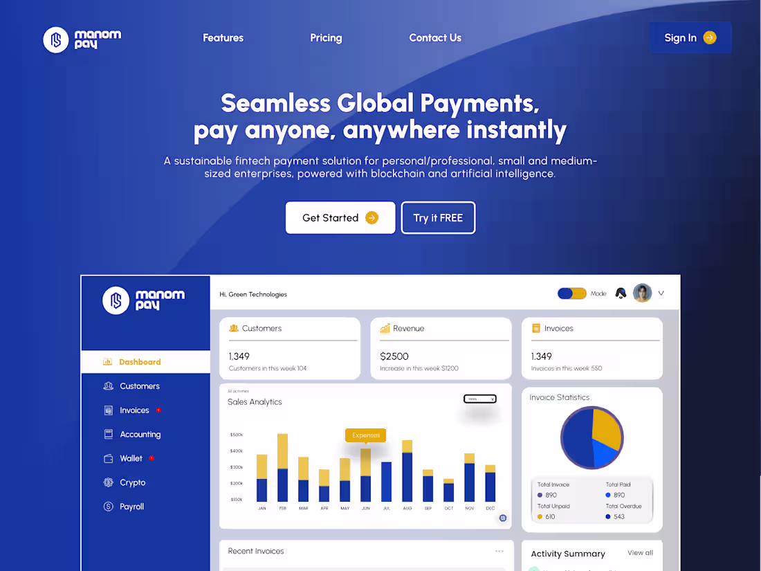 Cover image for Saas Website Landing Page 