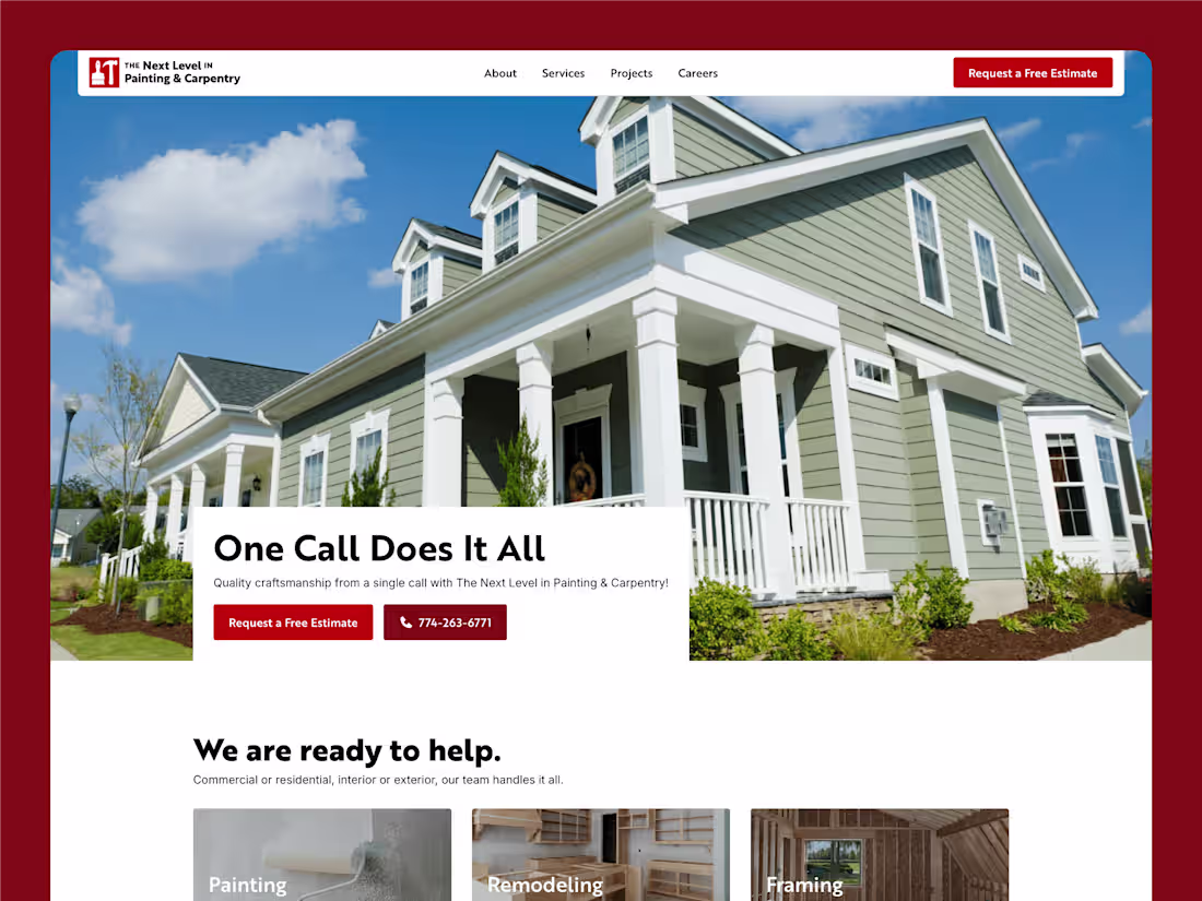 Cover image for The Next Level in Painting & Carpentry