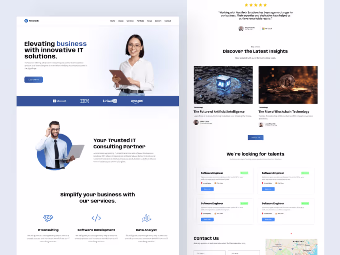 Cover image for Novatech - IT Consultant Website