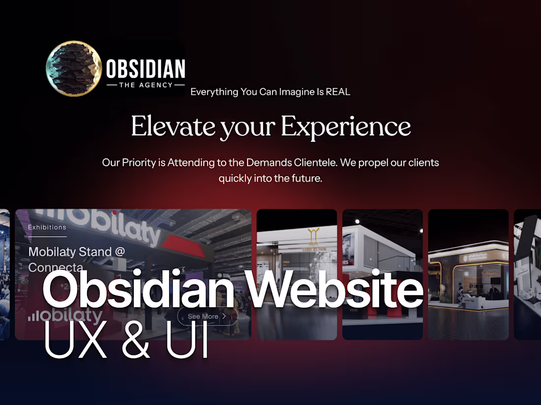 Cover image for User-Friendly Agency Website Design | OBSIDIAN